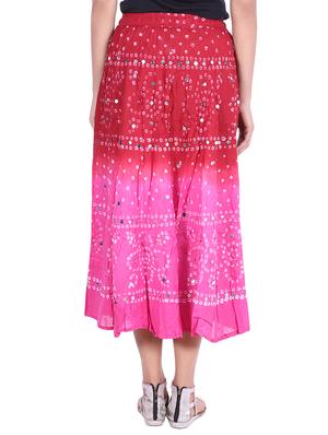 bandhani printed embellished a-line skirt - 15919195 - Standard Image - 3