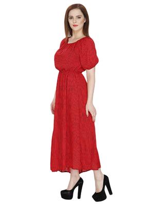 elasticated waist striped maxi dress - 15919235 - Standard Image - 2