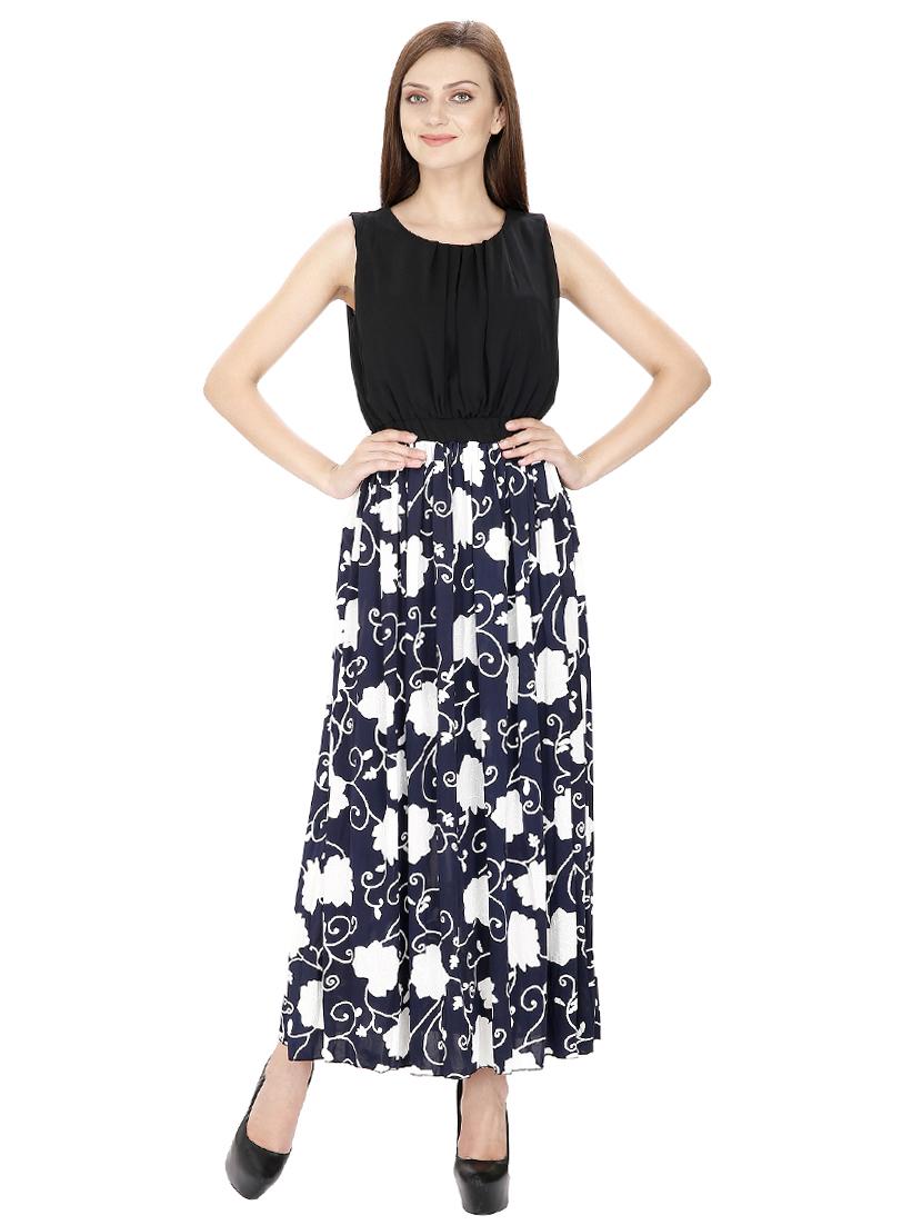 floral flared maxi dress - 15919245 - Zoom Image - 1