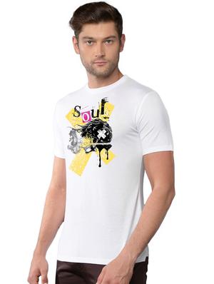 white polyester chest print tshirt - 15919404 - Standard Image - 2