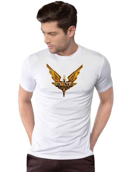 white chest print t-shirt - 15919407 - Standard Image - 1