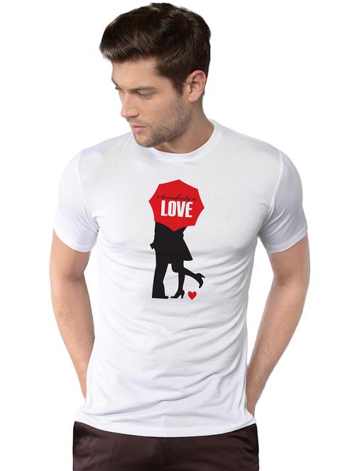 white chest print tshirt - 15919409 - Standard Image - 1