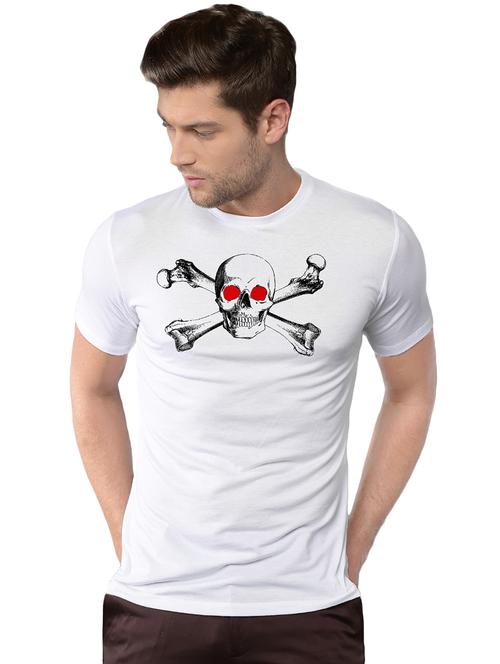 white chest print t-shirt - 15919410 - Standard Image - 1