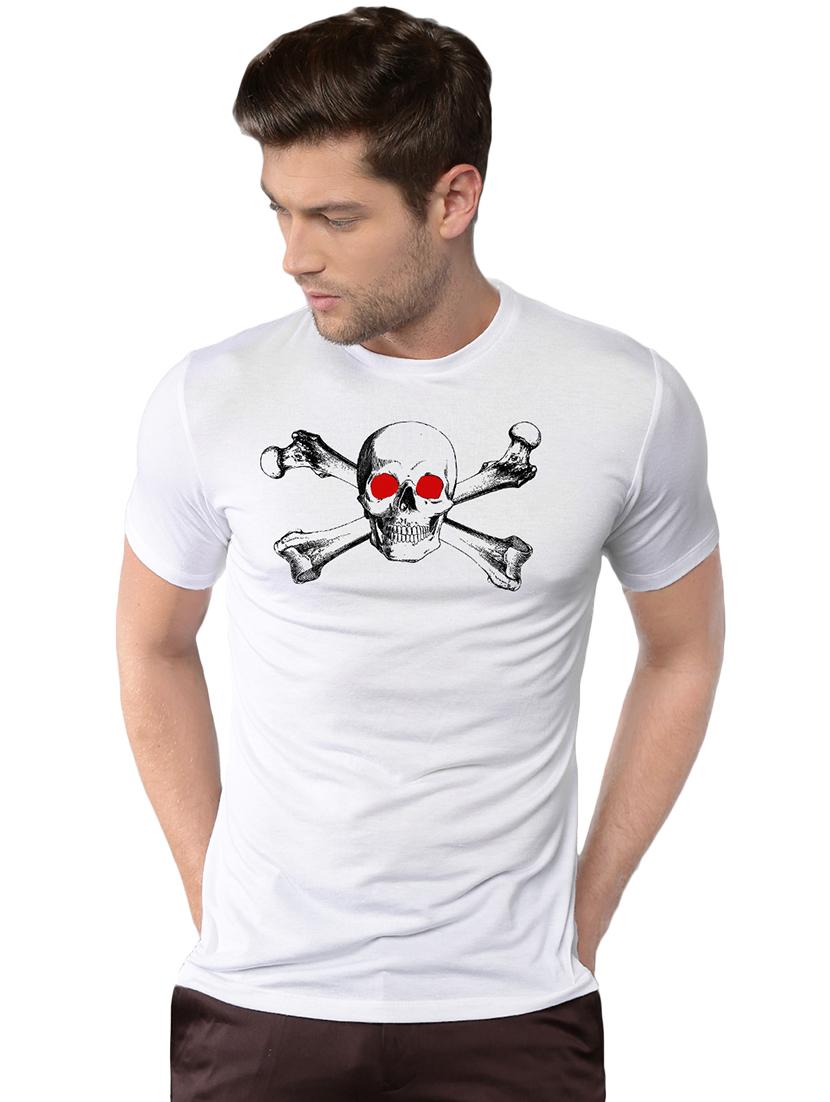 white chest print t-shirt - 15919410 - Zoom Image - 1
