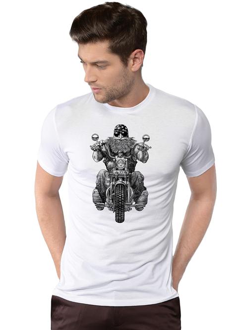 white graphic printed t-shirt - 15919425 - Standard Image - 1