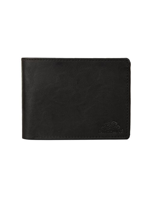 black 2 fold leatherette wallet - 15919429 - Standard Image - 1