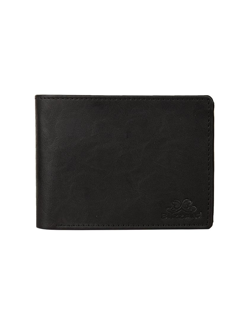 black 2 fold leatherette wallet - 15919429 - Zoom Image - 1