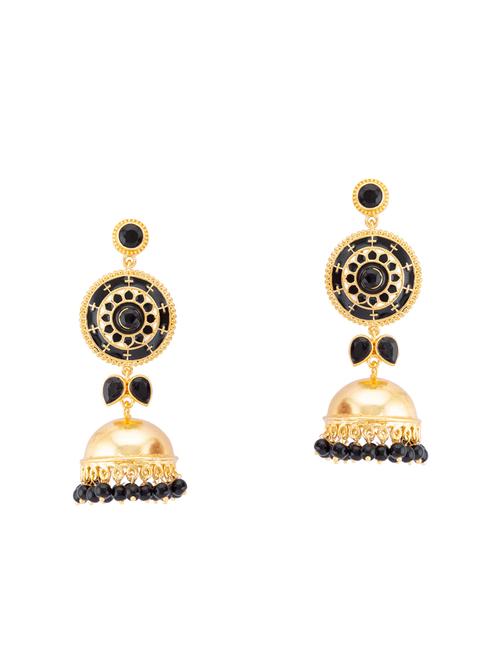 multi colored brass jhumka earring - 15919469 - Very Small Image - 1