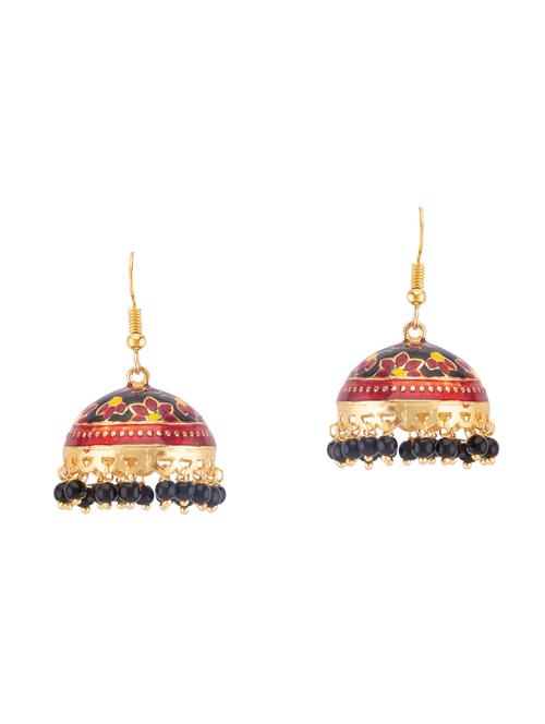 multi colored brass jhumka earring - 15919473 - Standard Image - 1