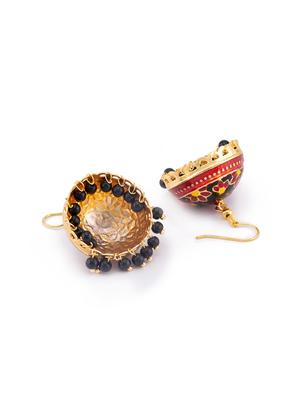 multi colored brass jhumka earring - 15919473 - Standard Image - 2