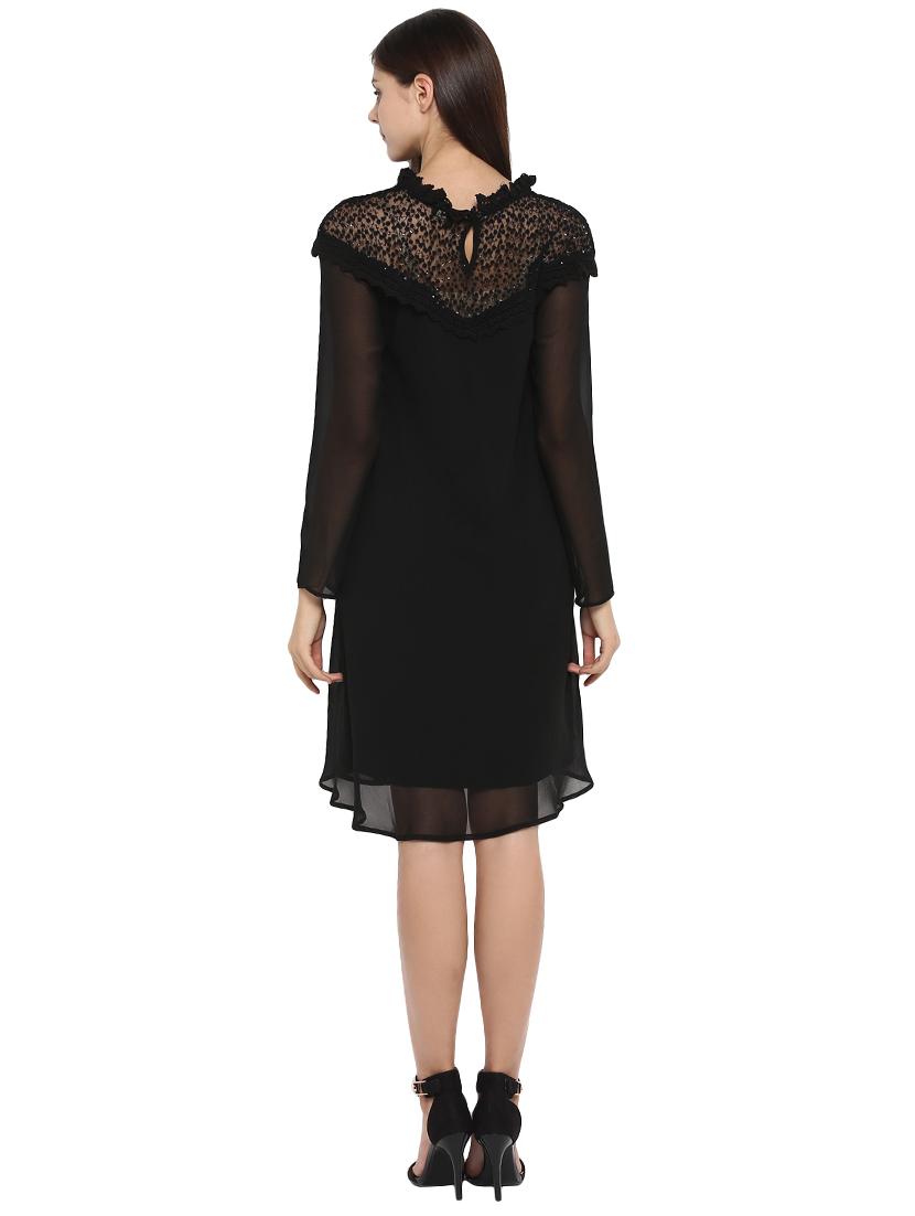 embellished lace a-line dress - 15919498 - Zoom Image - 3