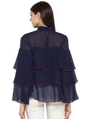 mock neck tiered top - 15919539 - Standard Image - 3