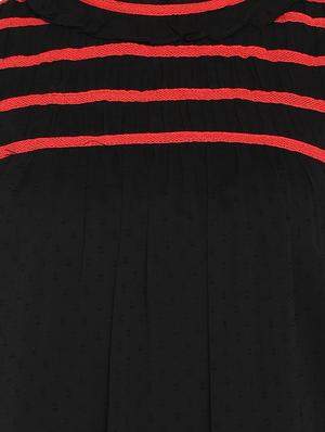 black polyester blouson top - 15919613 - Standard Image - 4