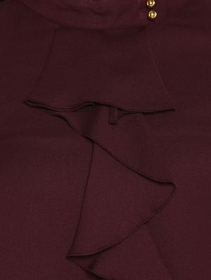 ruffle detail mandarin collar top - 15919624 - Standard Image - 5