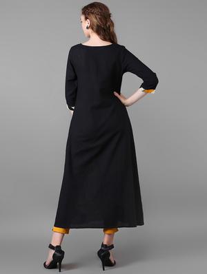 flared printed kurta with tassels - 15919660 - Standard Image - 3