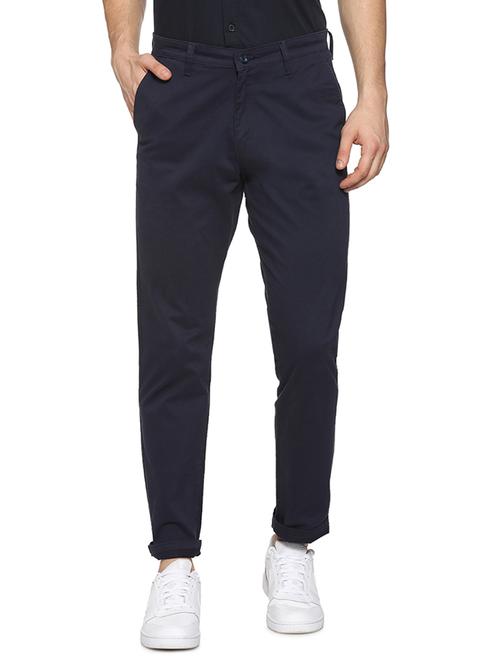 dark blue cotton chinos - 15919673 - Standard Image - 1