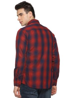 red checkered casual shirt - 15919679 - Standard Image - 3