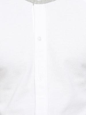 white cotton color block t-shirt - 15919681 - Standard Image - 4