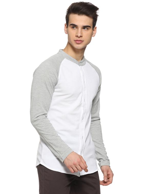 white cotton color block t-shirt - 15919681 - Zoom Image - 2