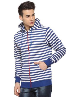 blue striped hooded sweatshirt - 15919687 - Standard Image - 2