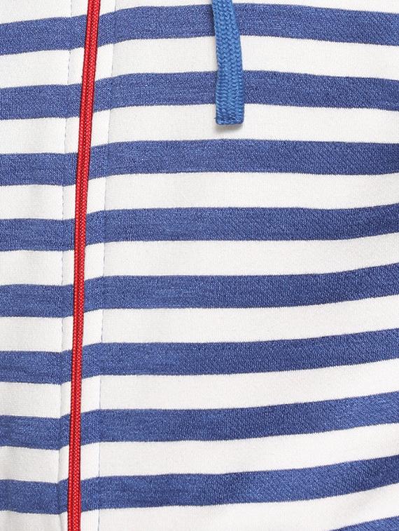 blue striped hooded sweatshirt - 15919687 - Zoom Image - 4