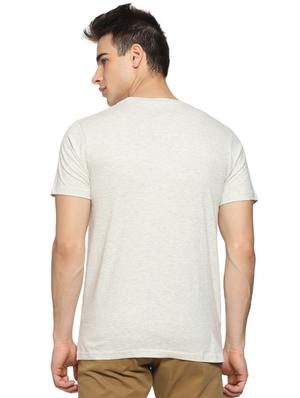 beige cotton color block tshirt - 15919692 - Standard Image - 3