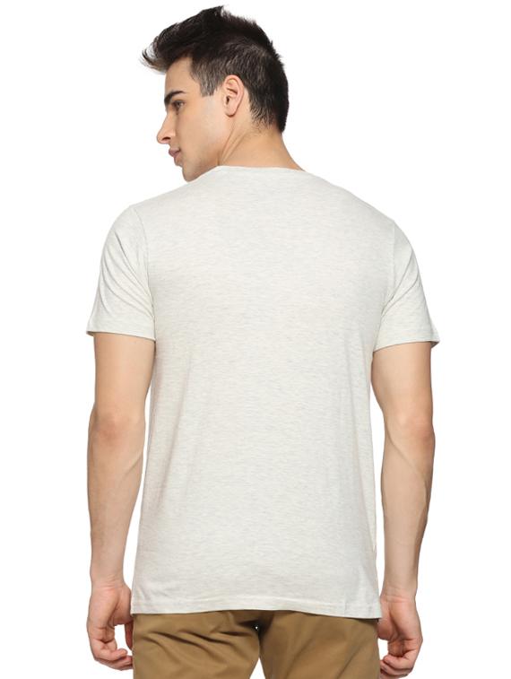 beige cotton color block tshirt - 15919692 - Zoom Image - 3