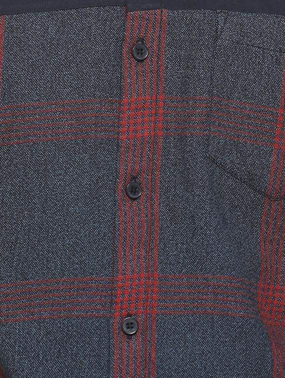 blue checkered casual shirt - 15919695 - Zoom Image - 4