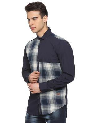 blue checkered casual shirt - 15919700 - Standard Image - 2