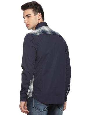 blue checkered casual shirt - 15919700 - Standard Image - 3