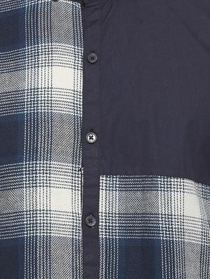 blue checkered casual shirt - 15919700 - Standard Image - 4