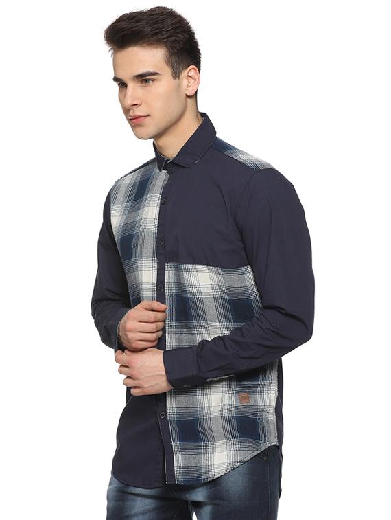 blue checkered casual shirt - 15919700 - Zoom Image - 2