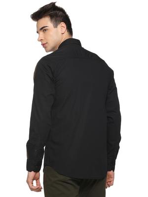 black cotton casual shirt - 15919704 - Standard Image - 3