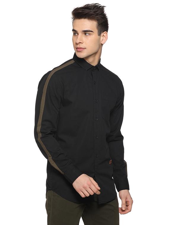 black cotton casual shirt - 15919704 - Zoom Image - 2