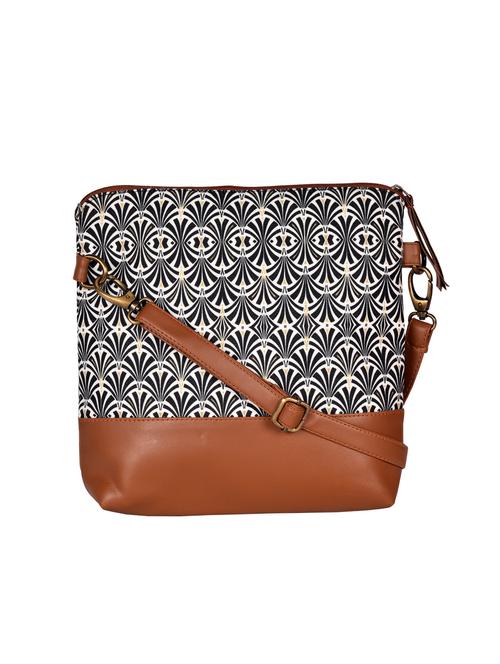 brown printed sling bag - 15920744 -  Standard Image - 0