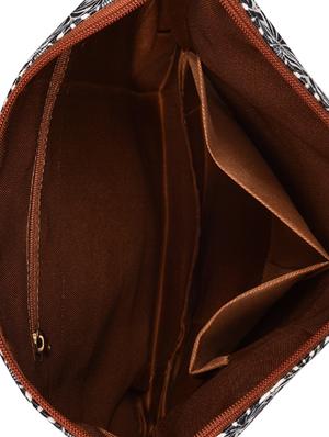 black canvas printed sling bag - 15920744 - Standard Image - 3