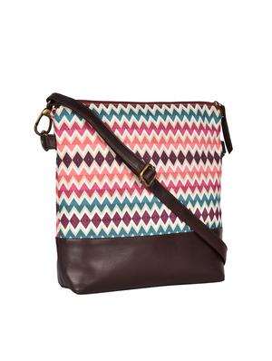 multi colored canvas printed sling bag - 15920749 - Standard Image - 4