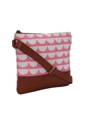 pink canvas printed sling bag - 15920750 - Standard Image - 4