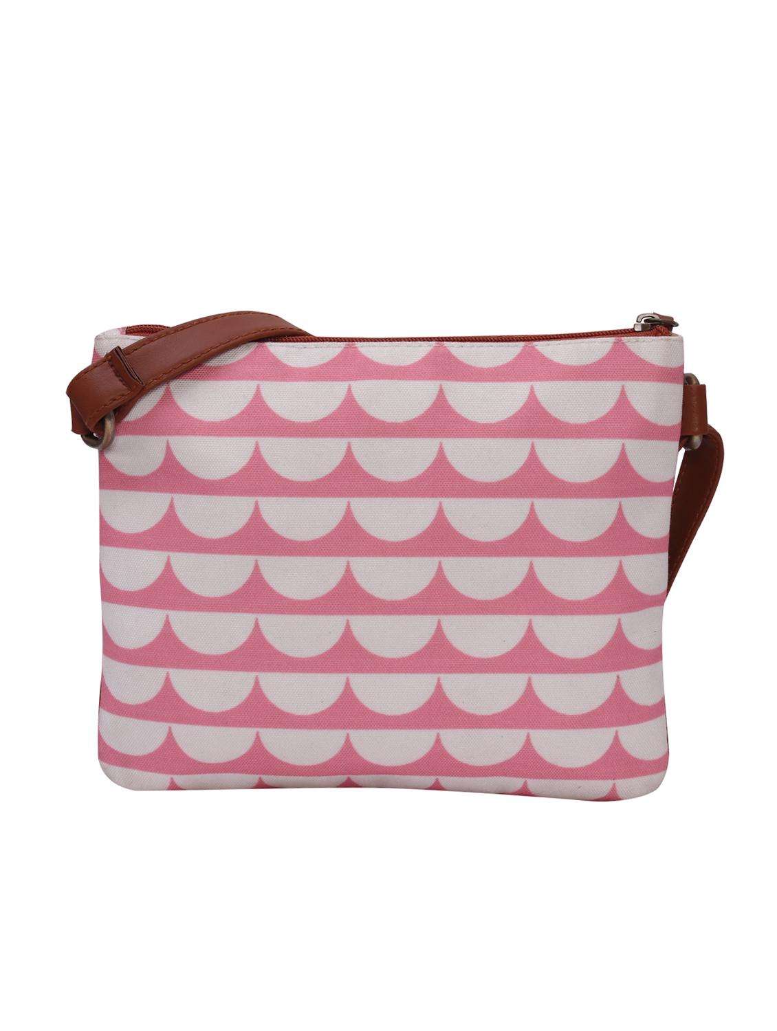 pink canvas printed sling bag - 15920750 - Zoom Image - 2