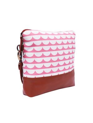 pink canvas printed sling bag - 15920751 - Standard Image - 4