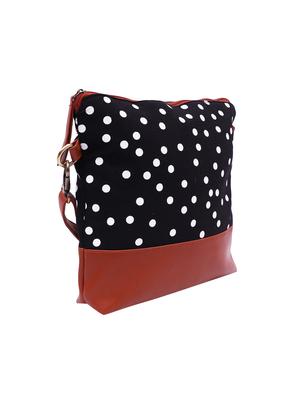 black canvas printed sling bag - 15920753 - Standard Image - 4
