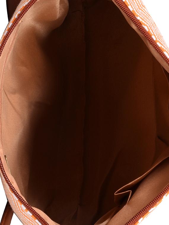 orange canvas printed sling bag - 15920754 - Zoom Image - 3