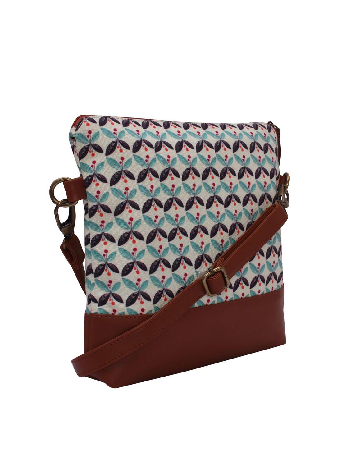 white canvas printed sling bag - 15920756 - Zoom Image - 4