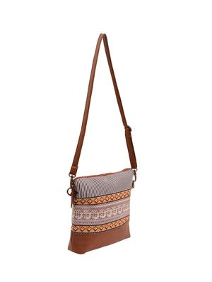 multi colored canvas printed sling bag - 15920761 - Standard Image - 4