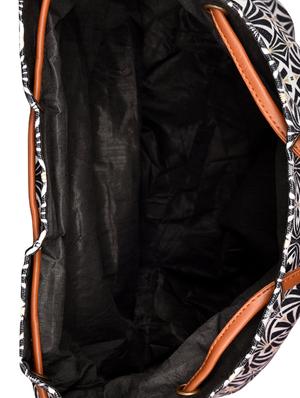 black canvas printed sling bag - 15920766 - Standard Image - 3