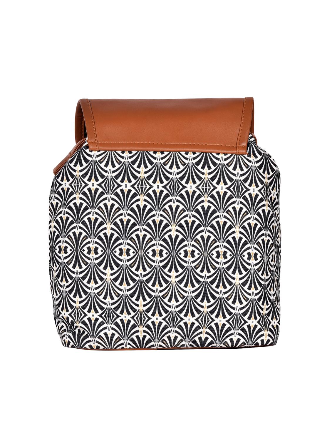 black canvas printed sling bag - 15920766 - Zoom Image - 2