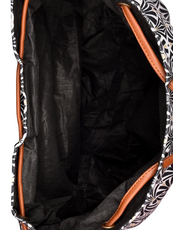 black canvas printed sling bag - 15920766 - Zoom Image - 3