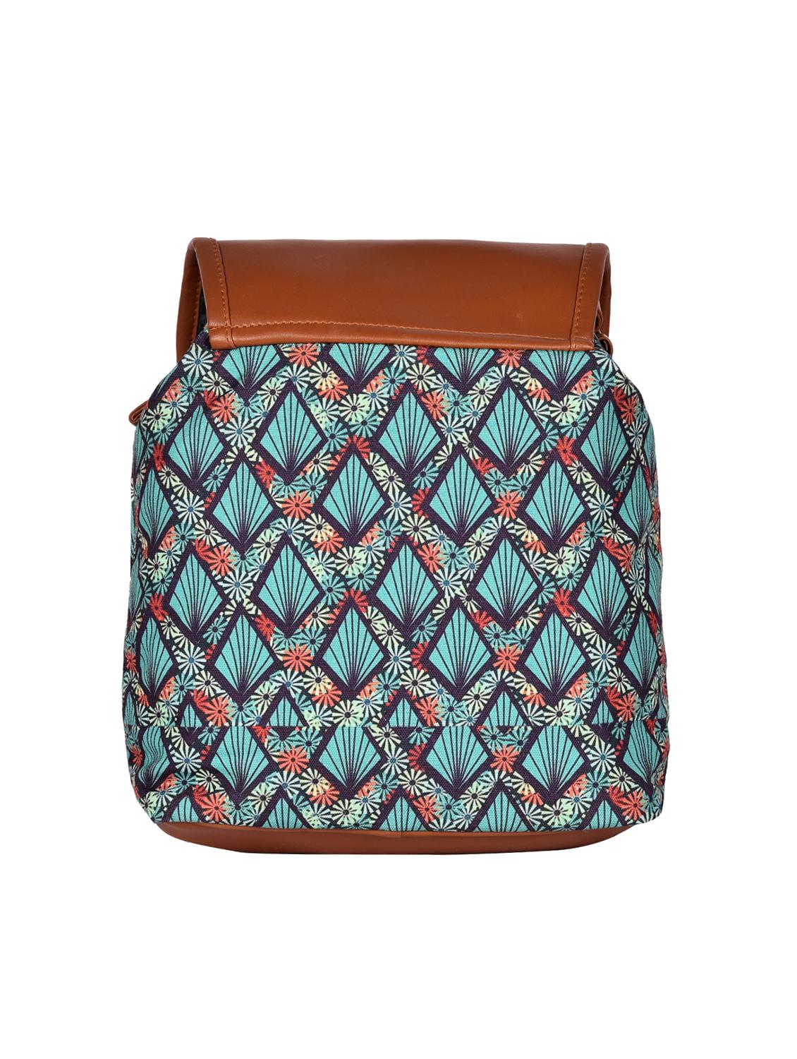 green canvas printed sling bag - 15920767 - Zoom Image - 2