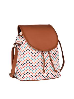 white canvas printed sling bag - 15920768 - Standard Image - 4