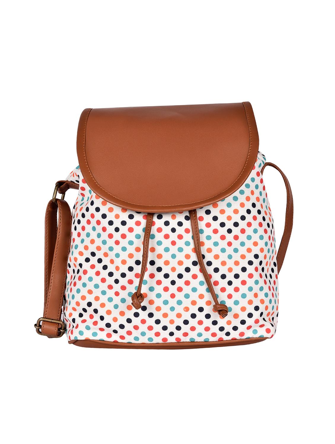 white canvas printed sling bag - 15920768 - Zoom Image - 1